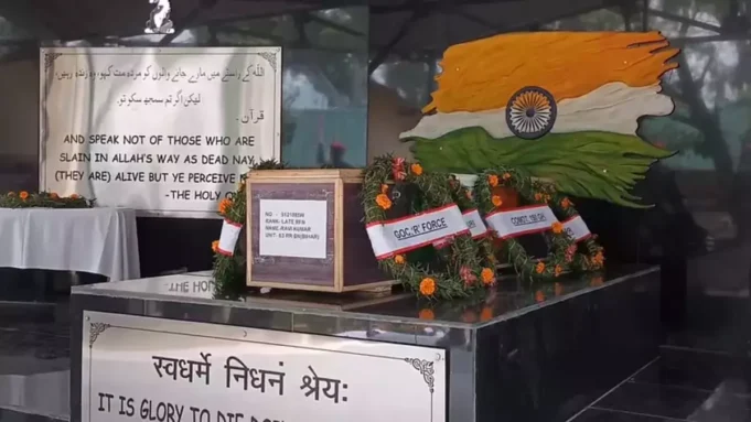 Army offers a sorrowful goodbye to soldier slain in the Rajouri engagement, according to J.K