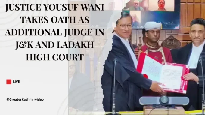 Justice Wani takes oath from CJ